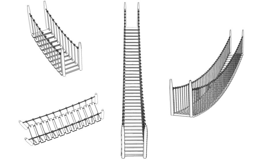 clipstudio用【3D】吊り橋(10mと3mの2種類)
