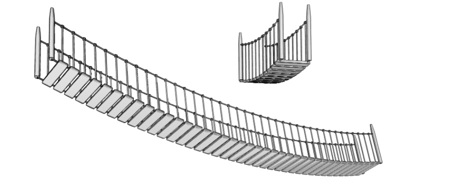 clipstudio用【3D】吊り橋(10mと3mの2種類)