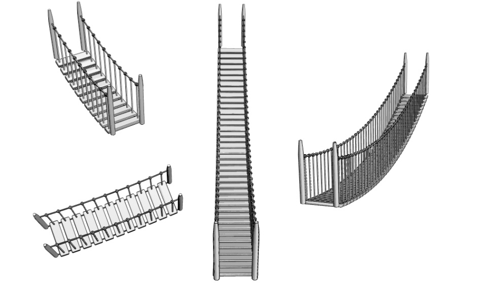 clipstudio用【3D】吊り橋(10mと3mの2種類)