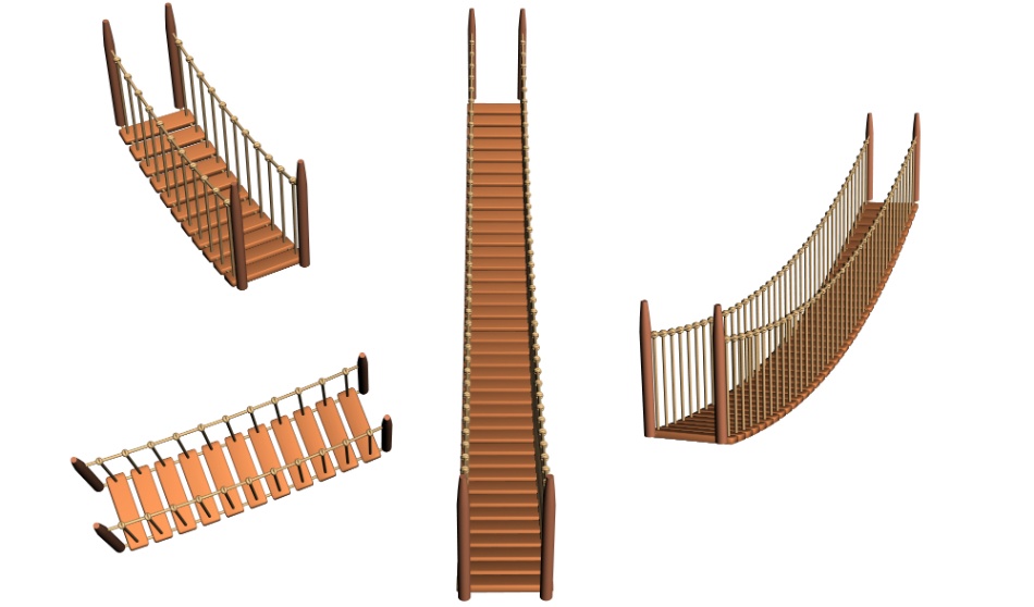 clipstudio用【3D】吊り橋(10mと3mの2種類)