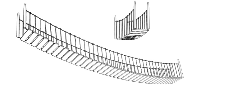 clipstudio用【3D】吊り橋(10mと3mの2種類)