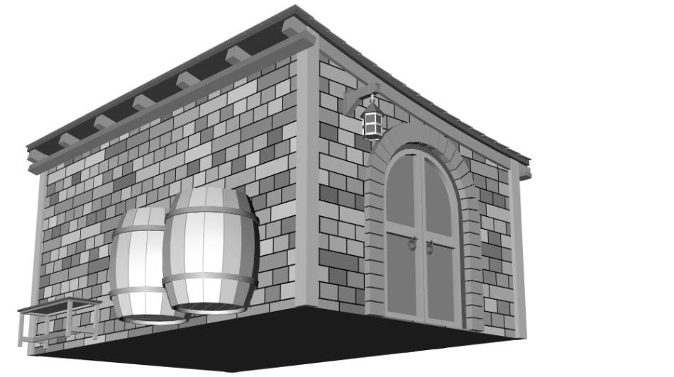 clipstudio用【3D】ファンタジーな小屋