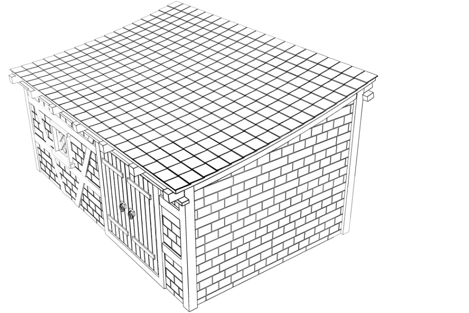 clipstudio用【3D】ファンタジーな小屋