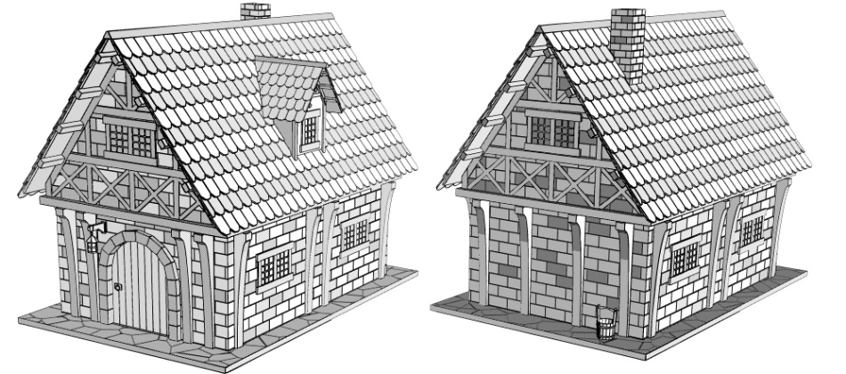 clipstudio用【3D】ファンタジーハウス4
