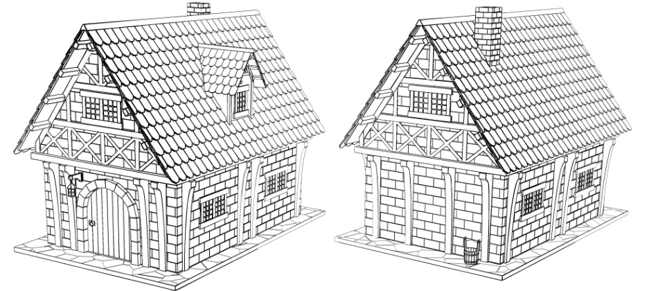 clipstudio用【3D】ファンタジーハウス4