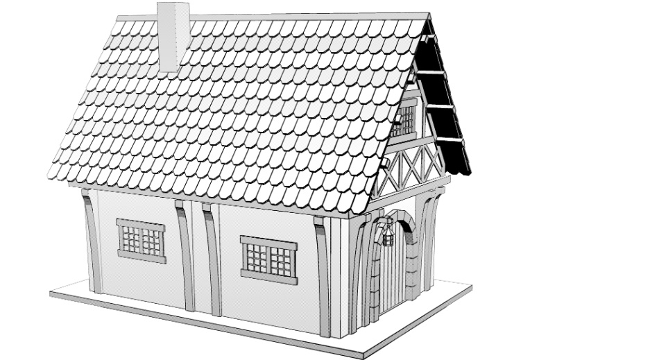 clipstudio用【3D】ファンタジーハウス4