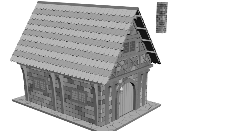 clipstudio用【3D】ファンタジーハウス4