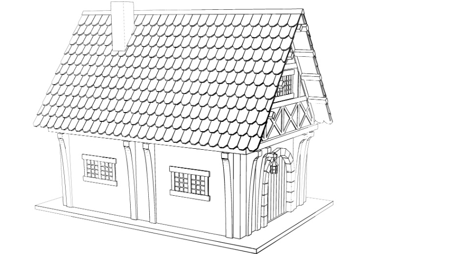 clipstudio用【3D】ファンタジーハウス4