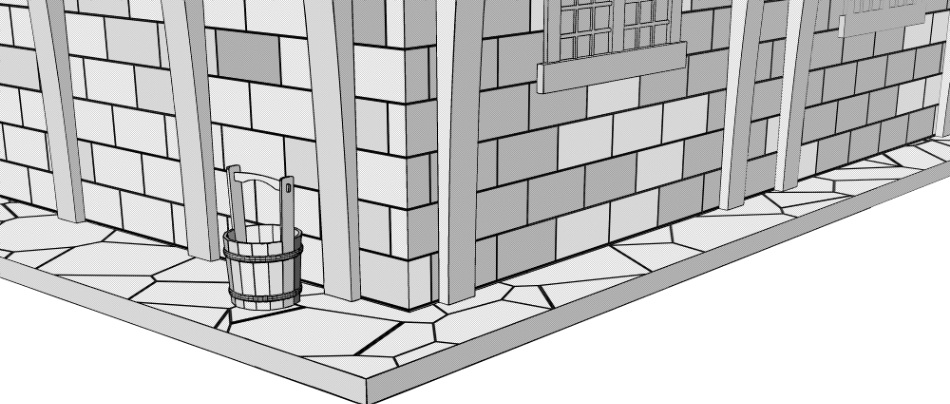 clipstudio用【3D】ファンタジーハウス4