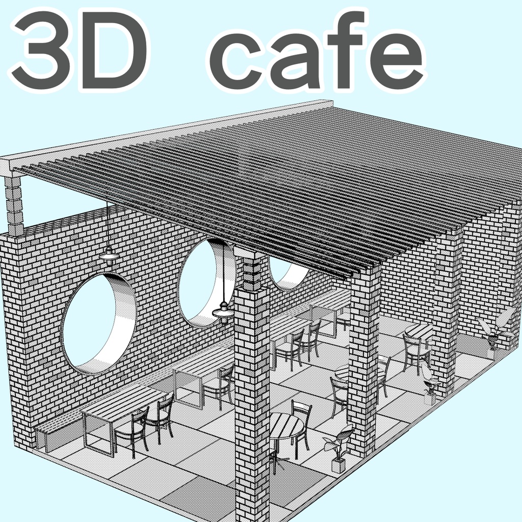 clipstudio用【3D】cafe