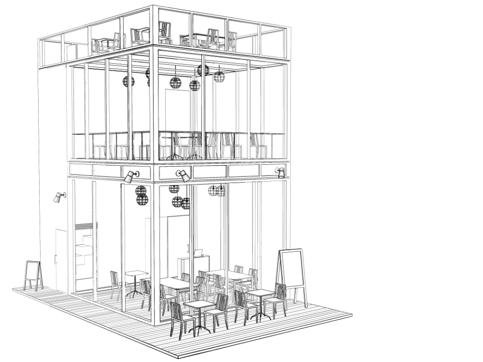 clipstudio用【3D】cafe 2