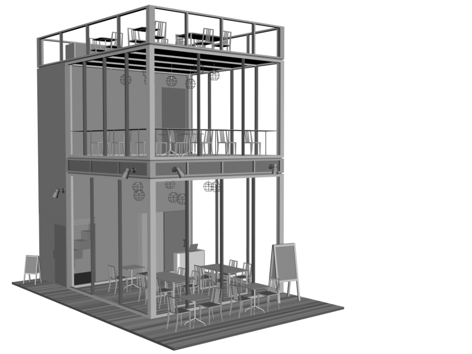 clipstudio用【3D】cafe 2