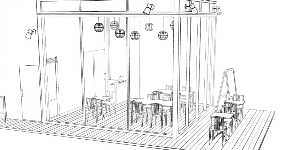 clipstudio用【3D】cafe 2