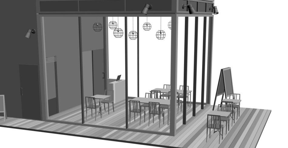 clipstudio用【3D】cafe 2