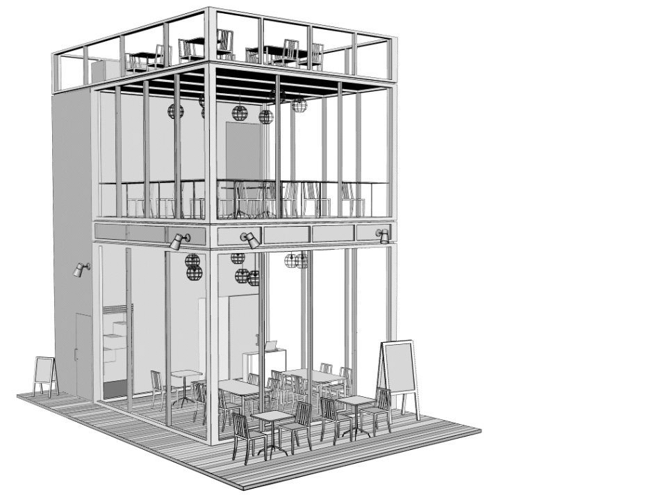clipstudio用【3D】cafe 2
