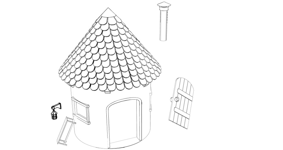 clipstudio用【3D】ファンタジーハウス6