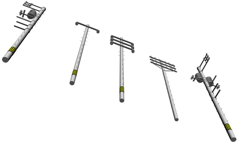 clipstudio用【3D】電柱 × 5種類