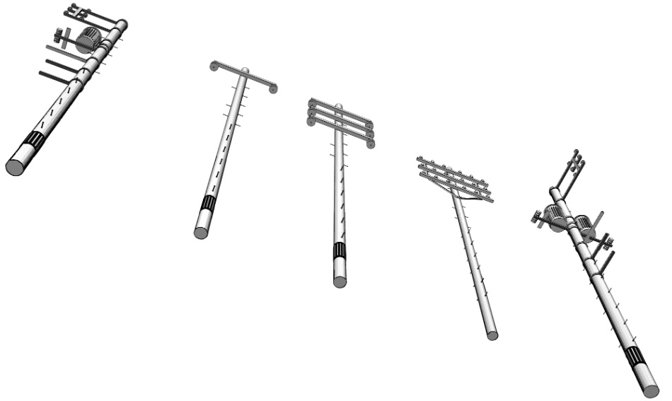 clipstudio用【3D】電柱 × 5種類