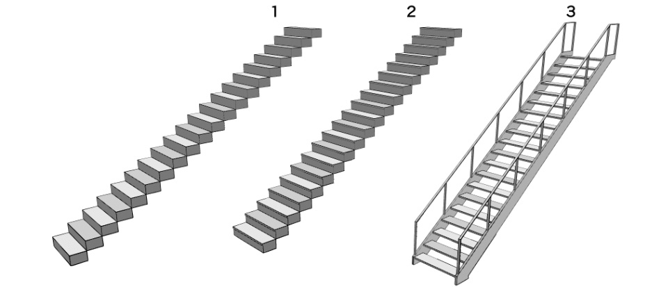 clipstudio用【3D】階段 × 3種類