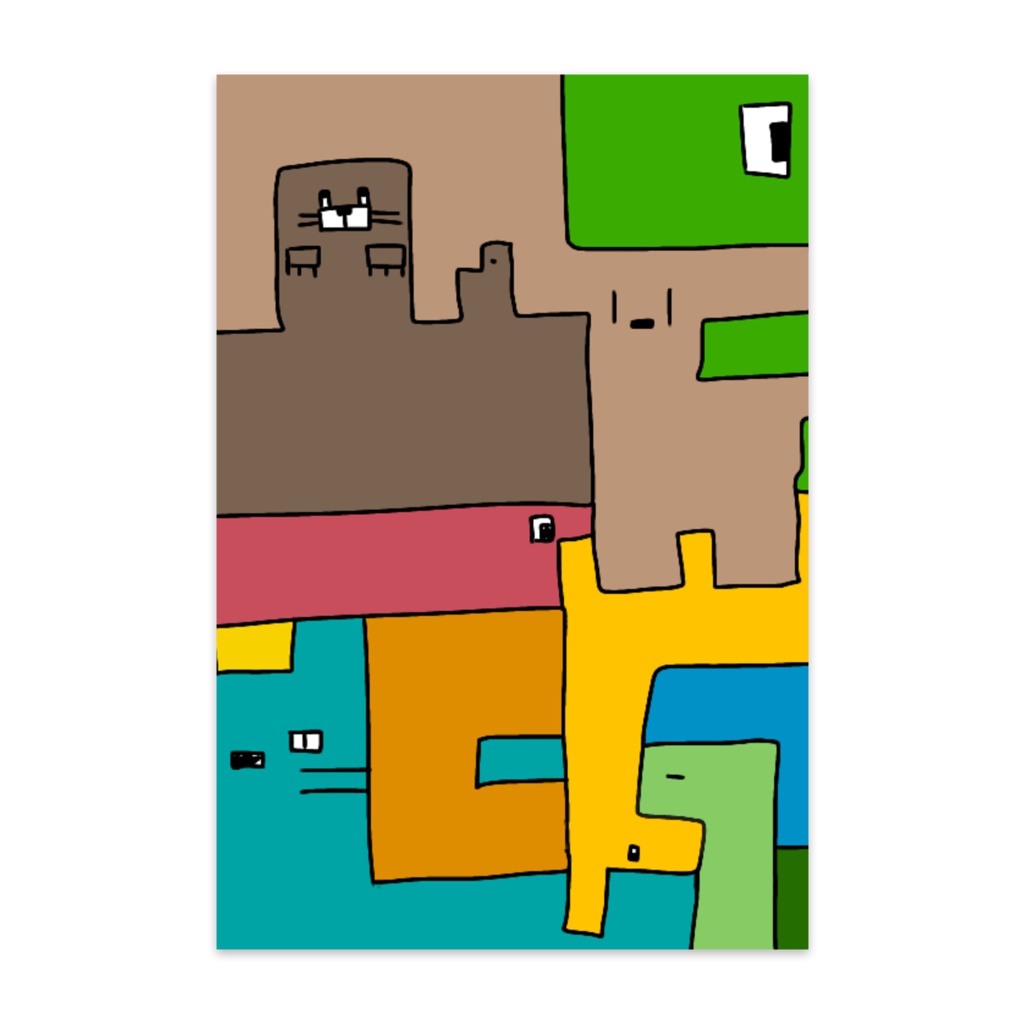 【かくかくどうぶつえん】ポストカード10枚