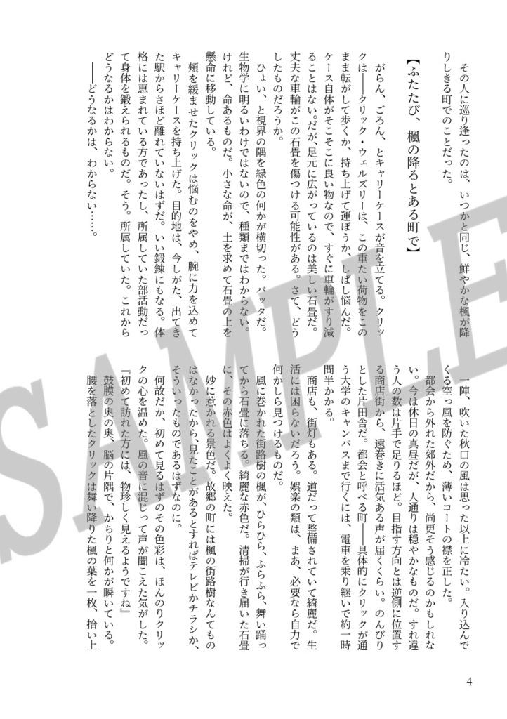 WEB再録本「君とあなたの廻り道」
