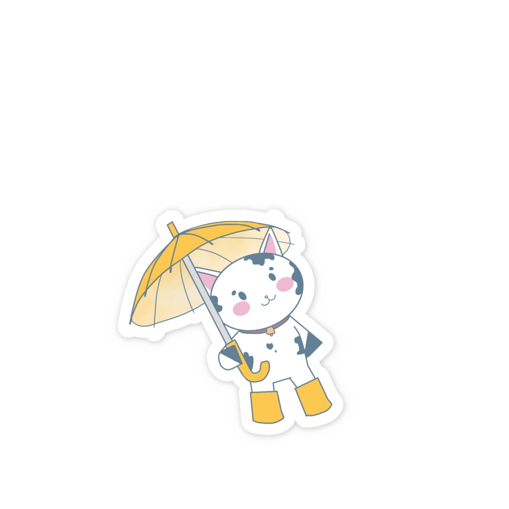 【ゆず作】梅雨のくーにゃんステッカー