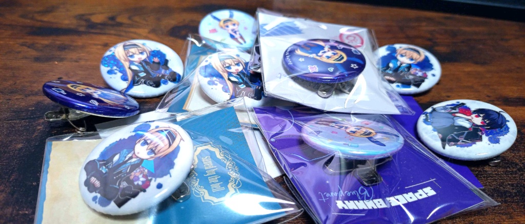 バニー缶バッチクリップ