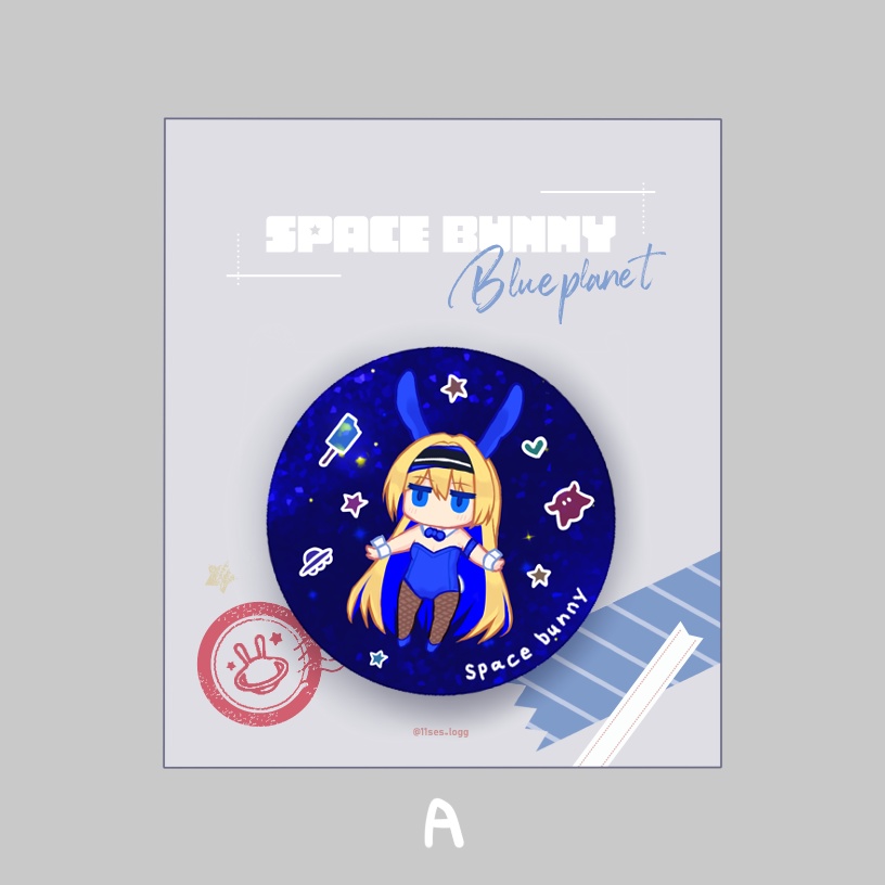 バニー缶バッチクリップ