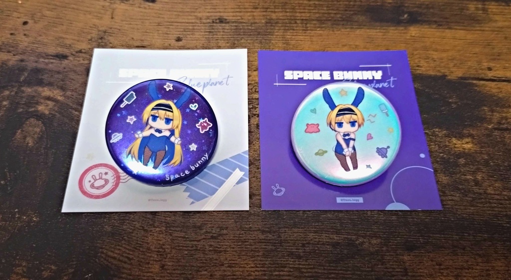 バニー缶バッチクリップ