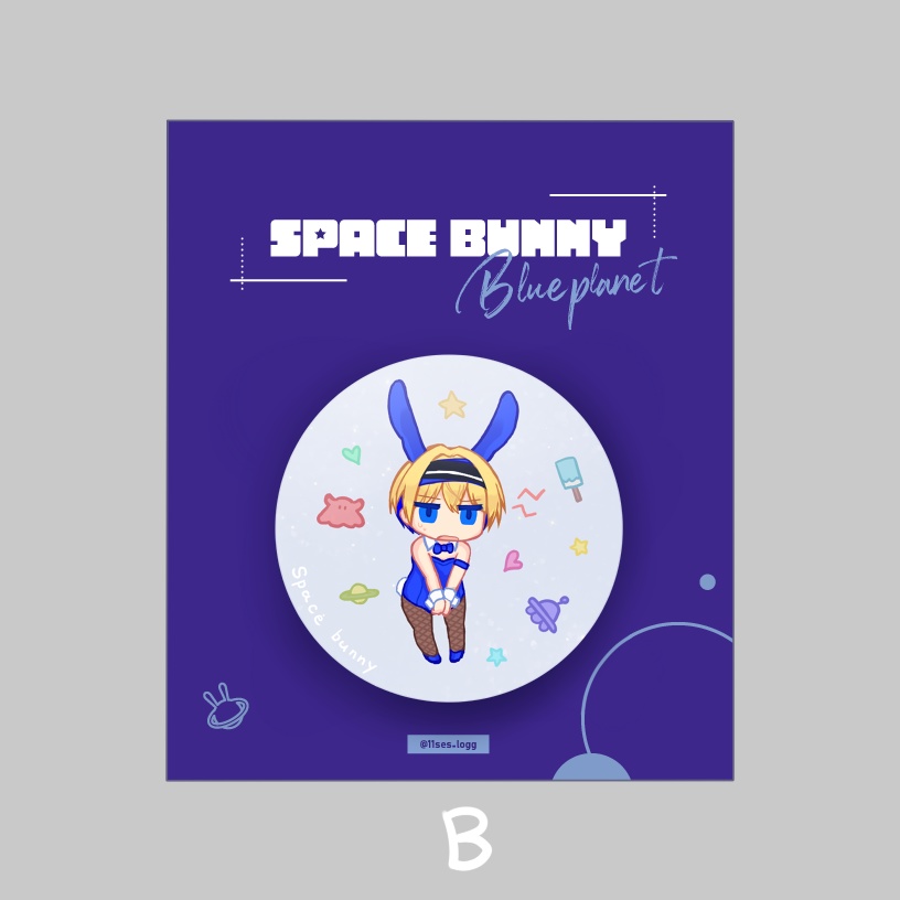 バニー缶バッチクリップ