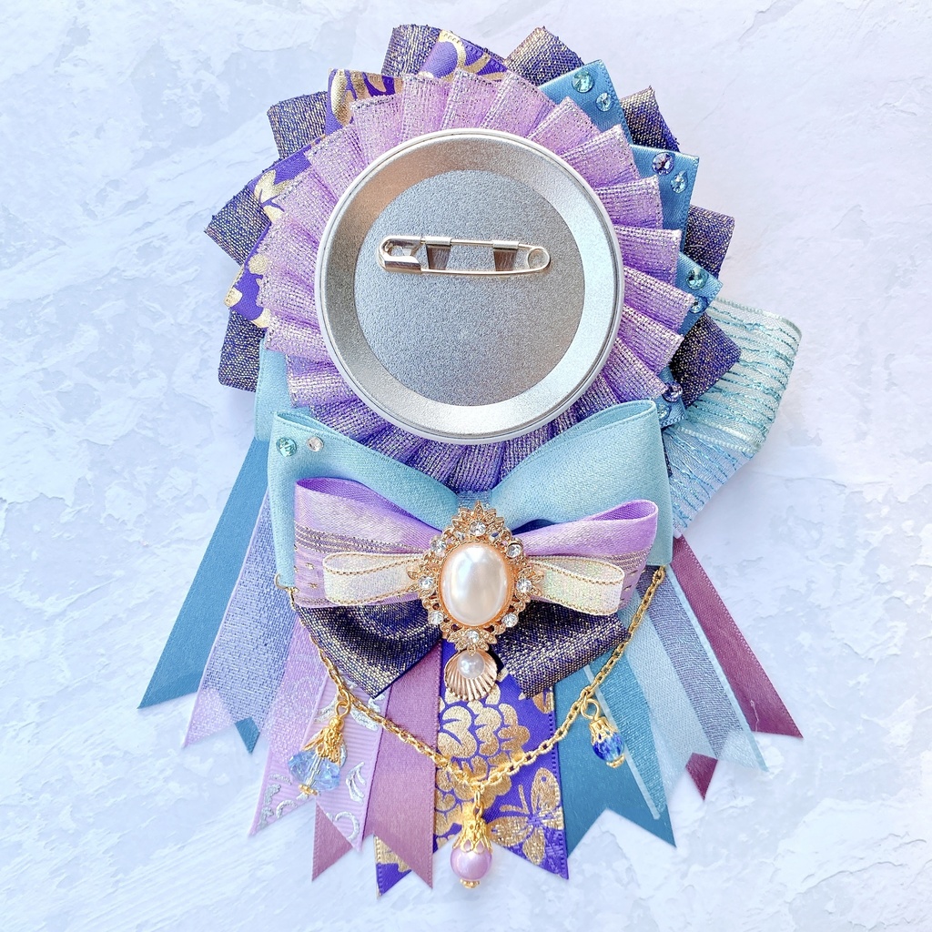 展示のみ 水色と紫のロゼット Bun World Booth