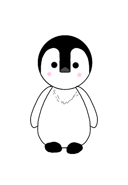 ペンギン&イルカ+月イラスト7枚セット