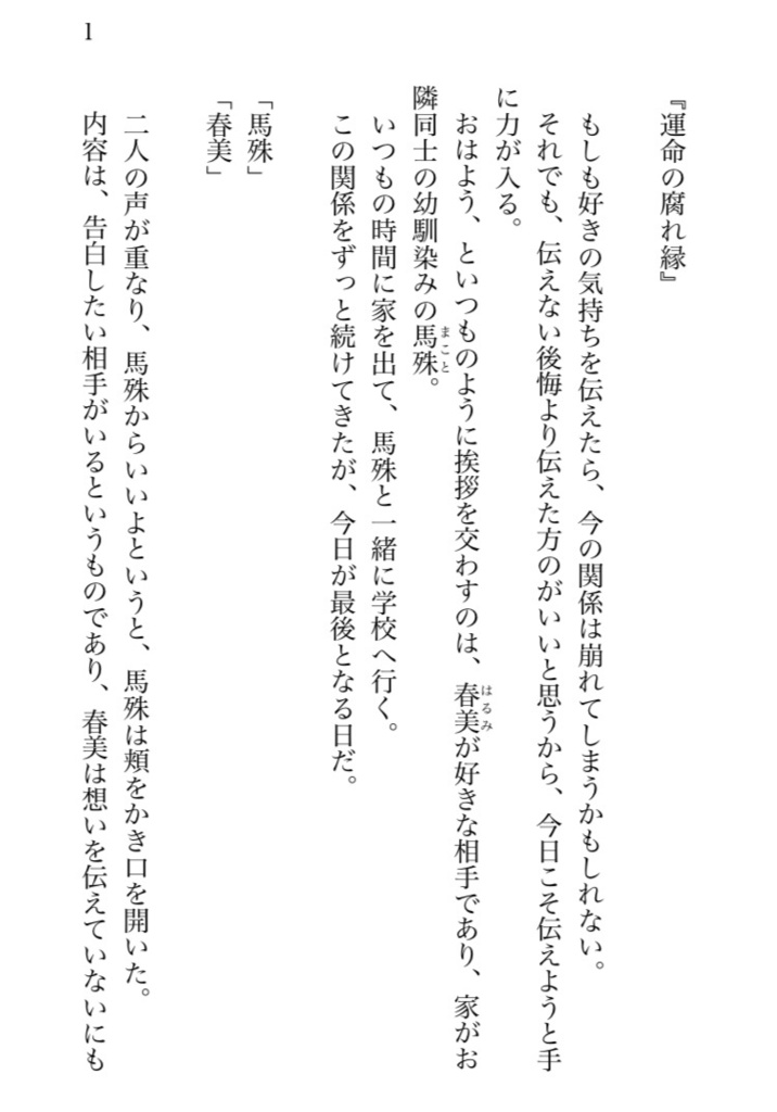 自作小説「青春」オンリーSS/13作収録