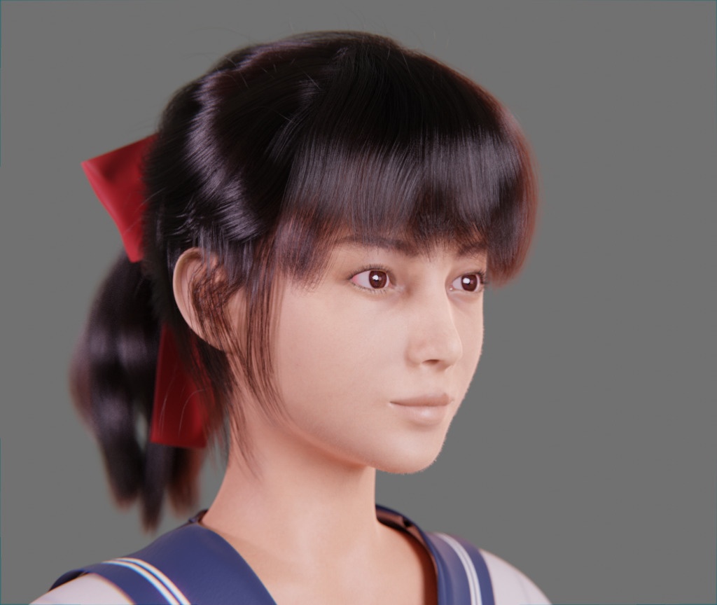 フォトリアル人物3Dモデル(Blenderフォーマット)