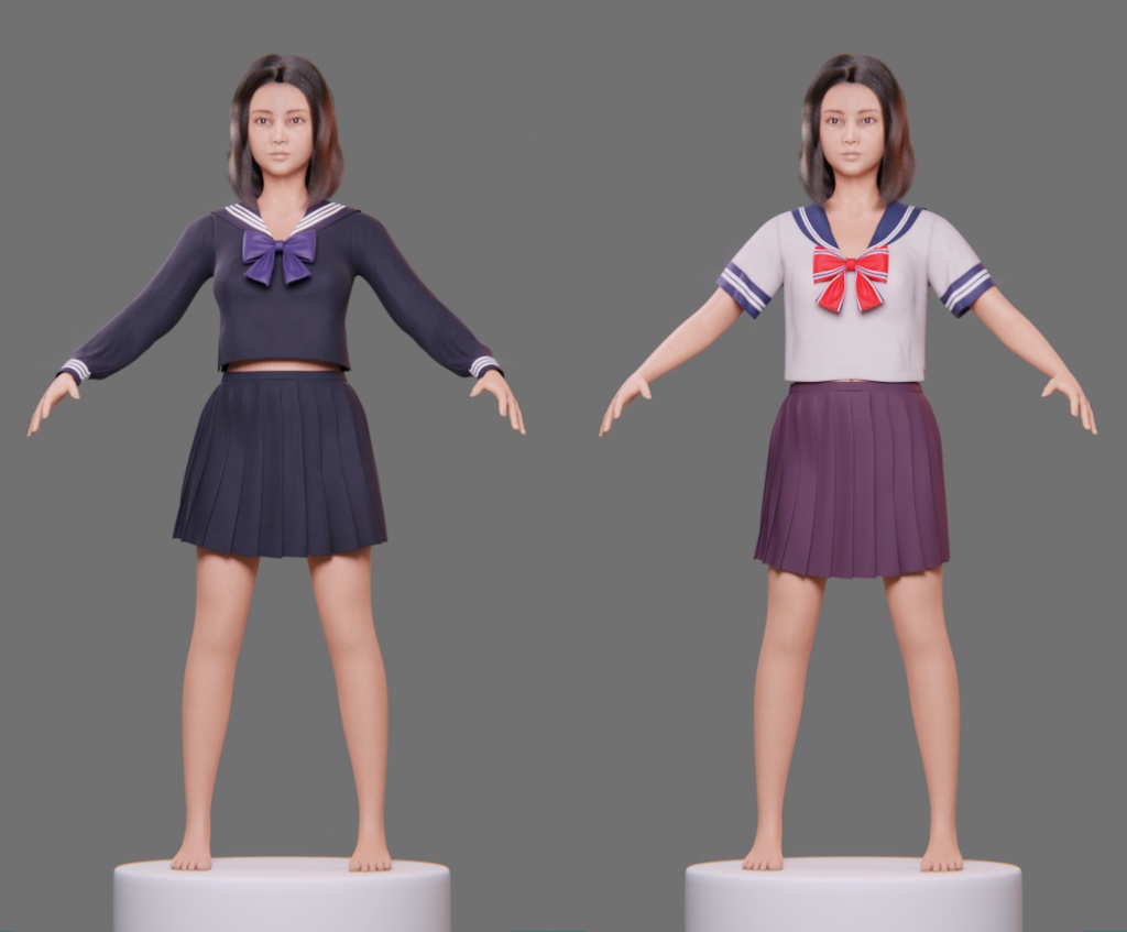 フォトリアル人物3Dモデル(Blenderフォーマット)