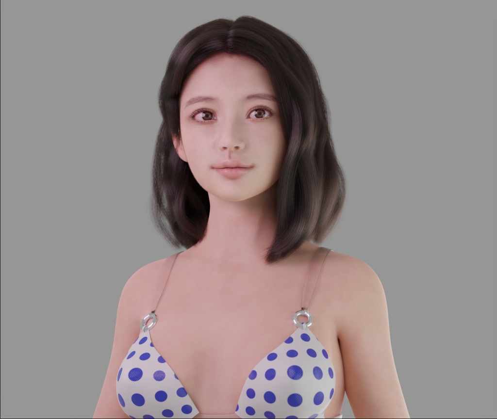 フォトリアル人物3Dモデル2（Blenderフォーマット）