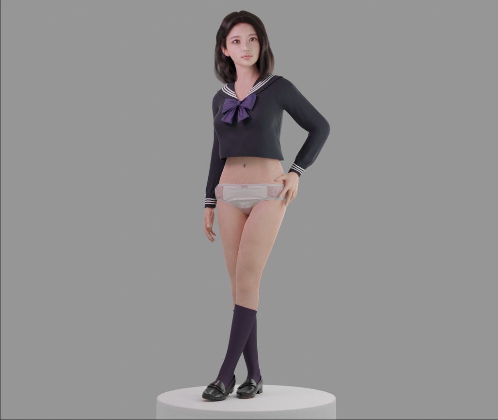 フォトリアル人物3Dモデル2(Blenderフォーマット)