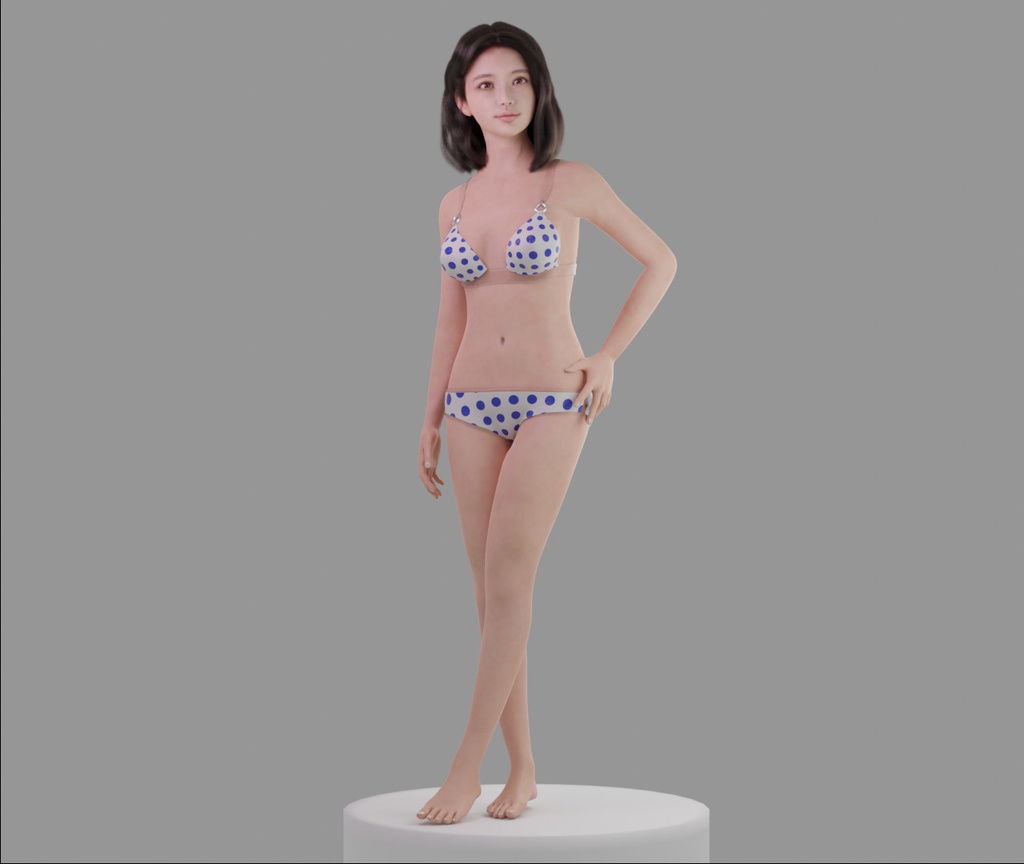 フォトリアル人物3Dモデル2(Blenderフォーマット)