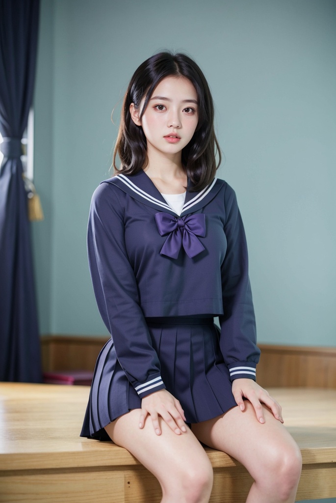 Stable Diffusion用のセーラー服生成(夏&冬)LoRA