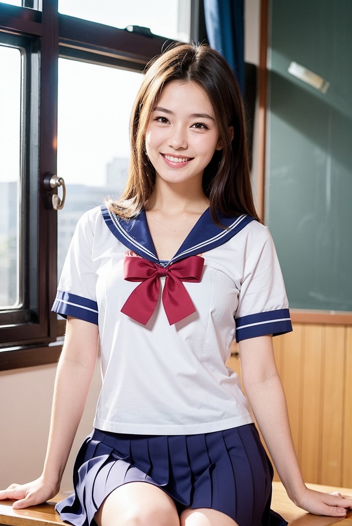 Stable Diffusion用のセーラー服生成(夏)LoRA 無料版