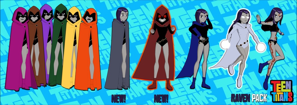 raven teen titans original 3D Model in Woman 3DExport