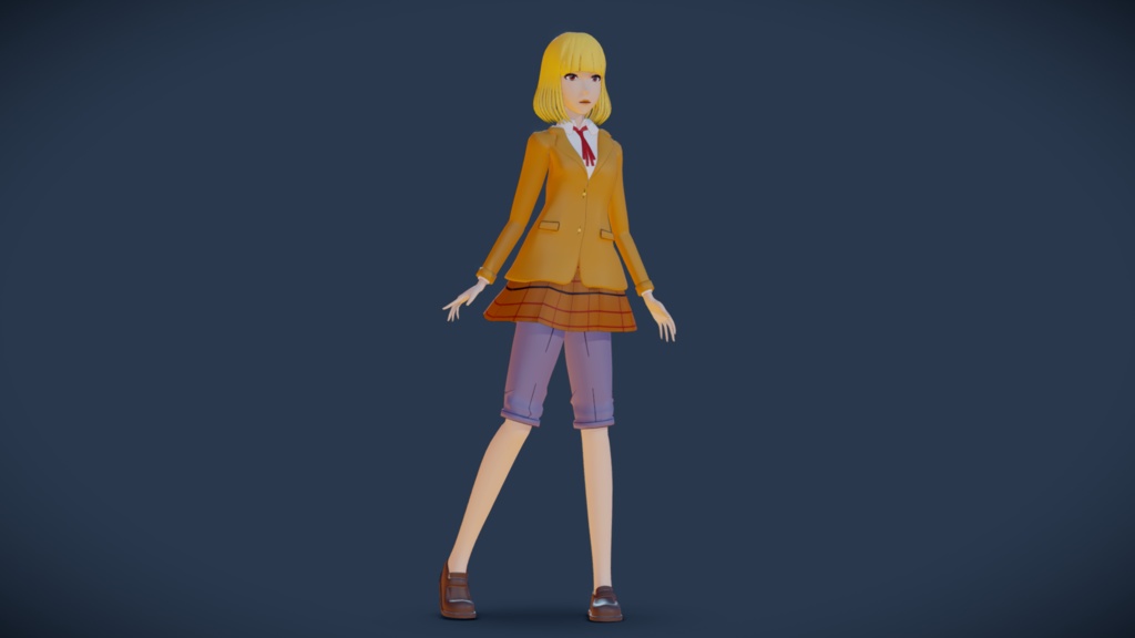 Hana Midorikawa 3d model "RIGGED FBX" - asideofchidori - 2/3