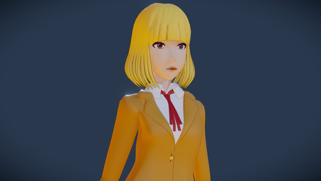 Hana Midorikawa 3d model "RIGGED FBX"
