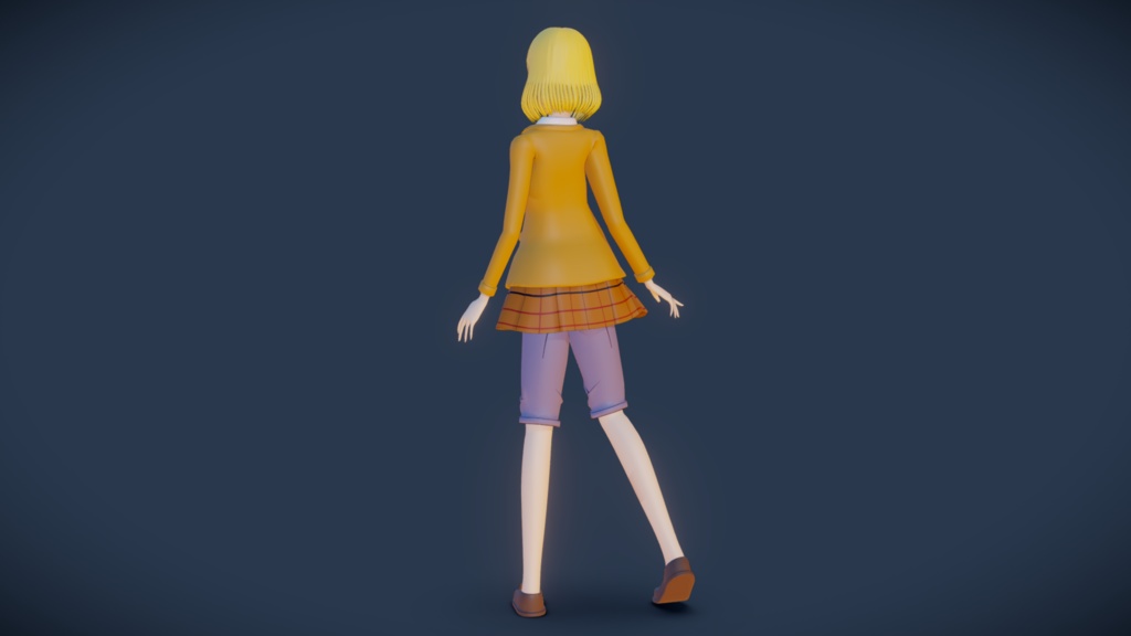 Hana Midorikawa 3d model "RIGGED FBX" - asideofchidori - 3/3