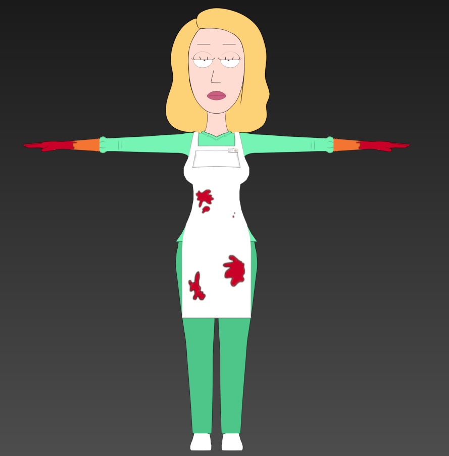 Rick and Morty: Beth Smith 3D model pack (FBX/Blend)
