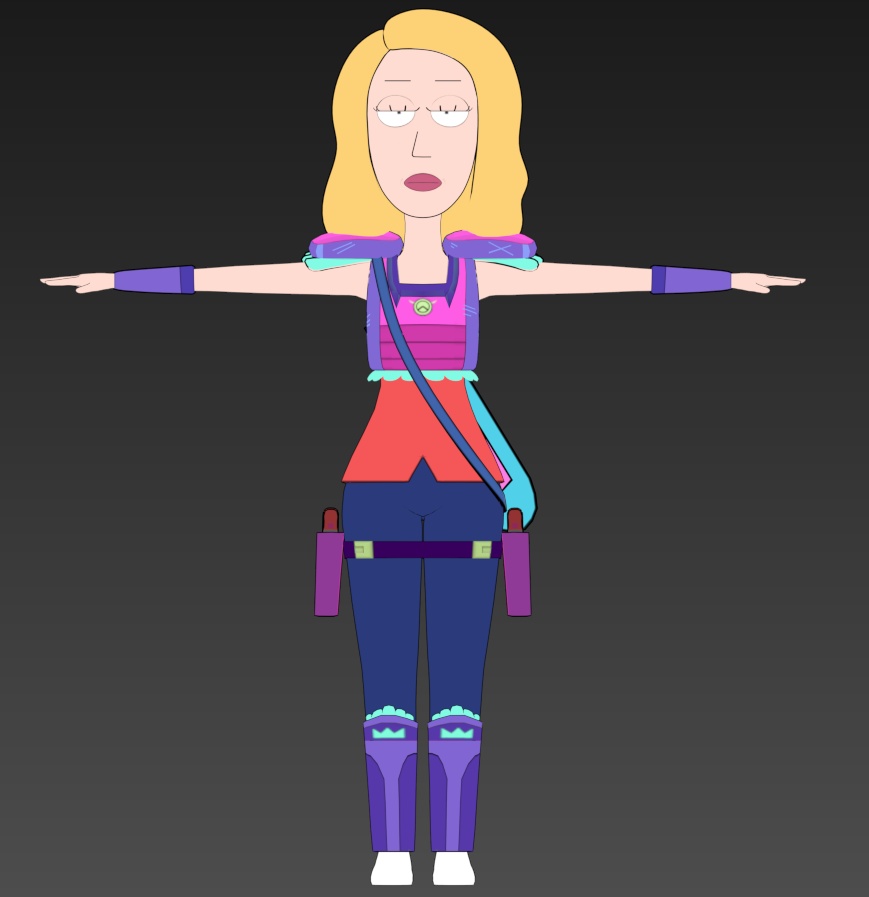Rick and Morty: Beth Smith 3D model pack (FBX/Blend)