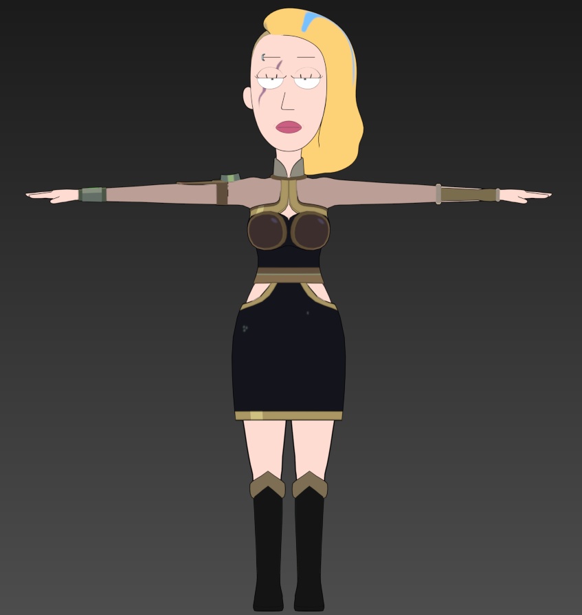 Rick and Morty: Beth Smith 3D model pack (FBX/Blend)