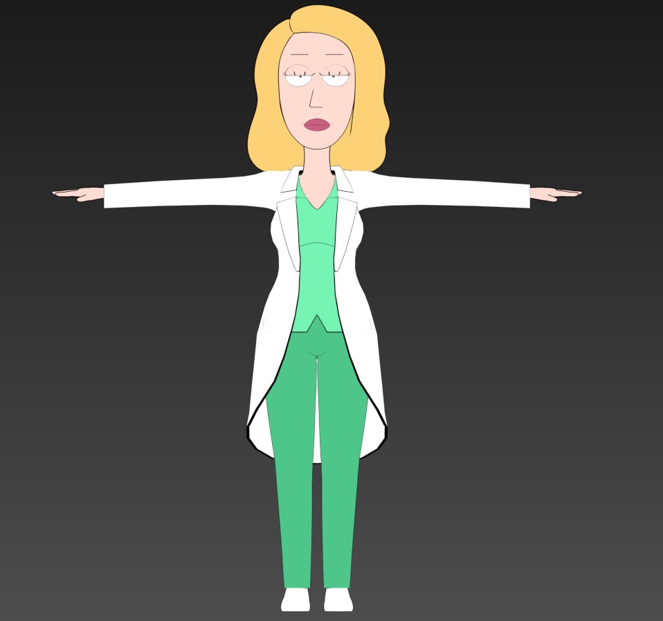 Rick and Morty: Beth Smith 3D model pack (FBX/Blend)