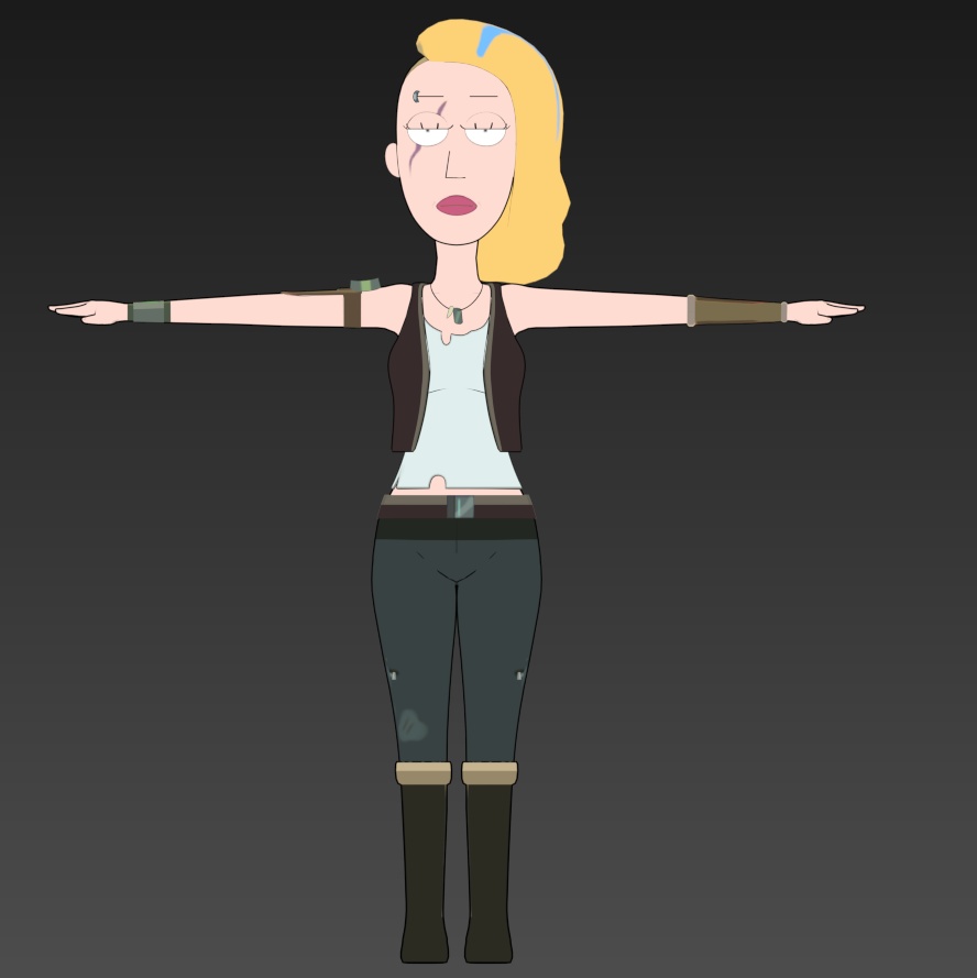 Rick and Morty: Beth Smith 3D model pack (FBX/Blend)