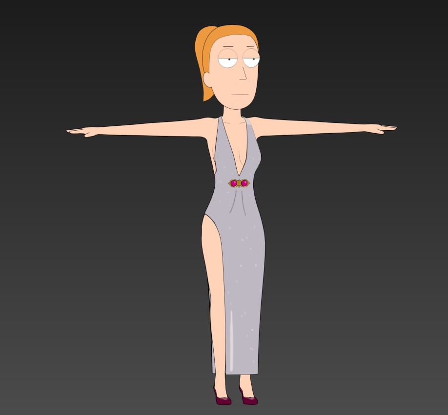 Rick and Morty: Summer Smith 3D model pack (FBX/Blender)
